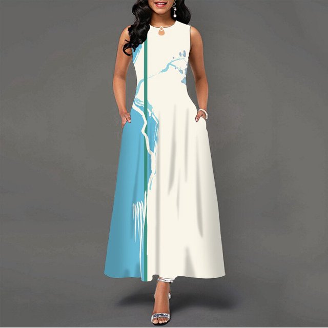 Mujeres nuevo suelto Floral Vintage agujero volantes Befree vestido grande grande grande verano Camis fiesta elegante Maxi vestidos Tan Jianjun unisex