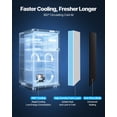 thumbnail image 3 of Mini Fridge 3.2 Cu Ft Single Door Compact Refrigerator Adjustable Temperature Glass Shelf Energy Efficient Reversible Door Low Noise for Bedroom Dorm Office Stainless Steel, 3 of 6
