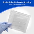 thumbnail image 3 of 25片 Split Drainage Adhesive Bandages, Feeding Tube Catheter Pad Type Tube Patches Peritoneal Dialysis Accessories Tube Stent Coverings, Sterile Drainage Patches Supply Island Dressings (4, 3 of 4