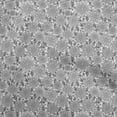 thumbnail image 1 of oneOone Georgette Viscose Gris Tissu Floral Rétro Robe Tissu Imprimé Tissu par la Cour 42 Pouces de Large, 1 of 5