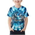 thumbnail image 2 of SGFCWSX Boys Short Sleeve T-Shirt, Kids Crew Neck Tie-Dye Print Summer Tees Regular Fit Casual Everyday Tops Multicolor Size 5-6 Years, 2 of 4