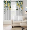 thumbnail image 2 of Lemon Leaves Blackout Curtains for Bedroom Living Room Darkening Curtains 63 Inches Long Summer Botanical Eucalyptus Branches Window Curtain 2 Panels Set Window Treatment Grommet Drapes 42"x63", 2 of 9