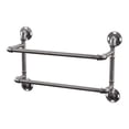 thumbnail image 2 of Furniture of America Carma Industrial Metal 2-Bar Towel Rack, Sand Black, 2 of 6