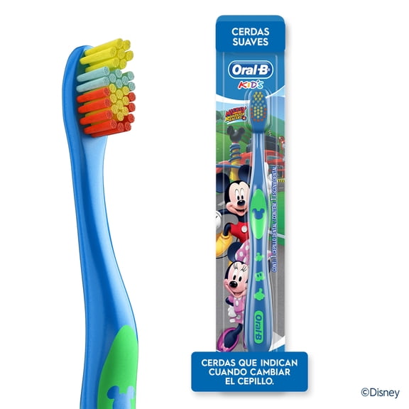 Cepillo de Dientes Oral B Kids Infantil de Mickey Mouse Cerdas Suaves, 1 pza
