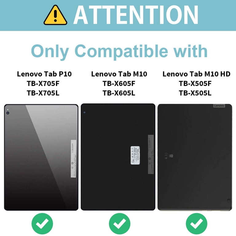 Dteck Lenovo Tab M10 / M10 HD 10.1 Case, Tab P10 Case, Embossed PU