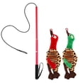 thumbnail image 1 of Miangastore Dog Interactive Toy Cat Teasing Stick Red Plush 1 Set, 1 of 8