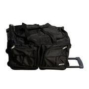 Dejuno 20 Straight-Top Travel Duffle Bag, Black