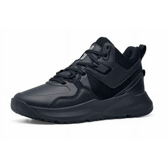 Shoes For Crews Brakly, Men's, Women's, Unisex Slip Resistant Work Shoes, Water Resistant Sneakers, Black, Men's 11 / Women's 12.5