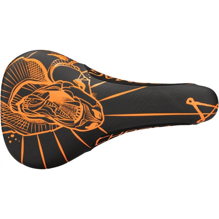 Chromag Overture Saddle - Chromoly, Black/Tight Orange