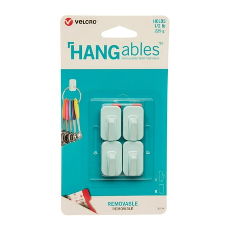 

VELCRO® Brand HANGables Removable Micro Hook 1/2lb. aqua. 4 ct.