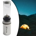 thumbnail image 4 of Portable Camping Gas Lantern with Adjustable Flame & Empty Canister Kit - Lightweight Outdoor Tent Lamp for Hiking Adventures - Aluminum Alloy Candlelight Burner (4.1 x 1.4in), 4 of 11