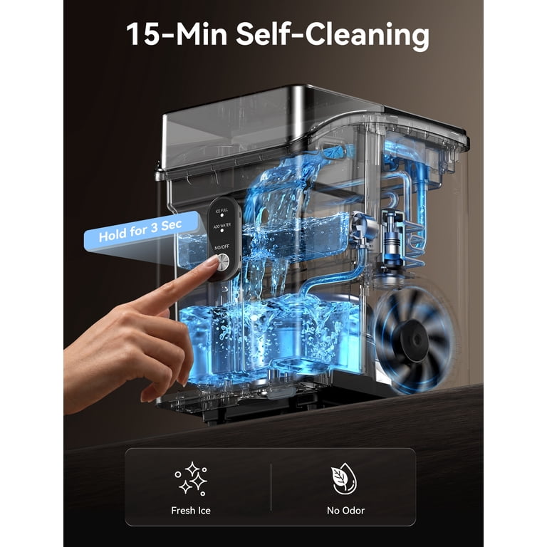 Goosiay Stainless Steel Nugget Ice Maker, 33 lbs Per Day photo 3
