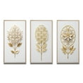 thumbnail image 2 of Designart "Golden Elegance Flower of Life II" Abstract Botanicals Framed Wall Art Set Of 3 - Gold Modern Frame Canvas Set For Living Room Decor, 2 of 6