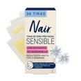 thumbnail image 2 of Nair Tiras de Cera Fría Facial Sensible 36 piezas. Marca Probada por Dermatólogos, 2 of 8
