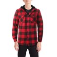 thumbnail image 1 of Hat and Beyond Men's Flannel Hooded Shirt Long Sleeve Lined Jacket, 1 of 6
