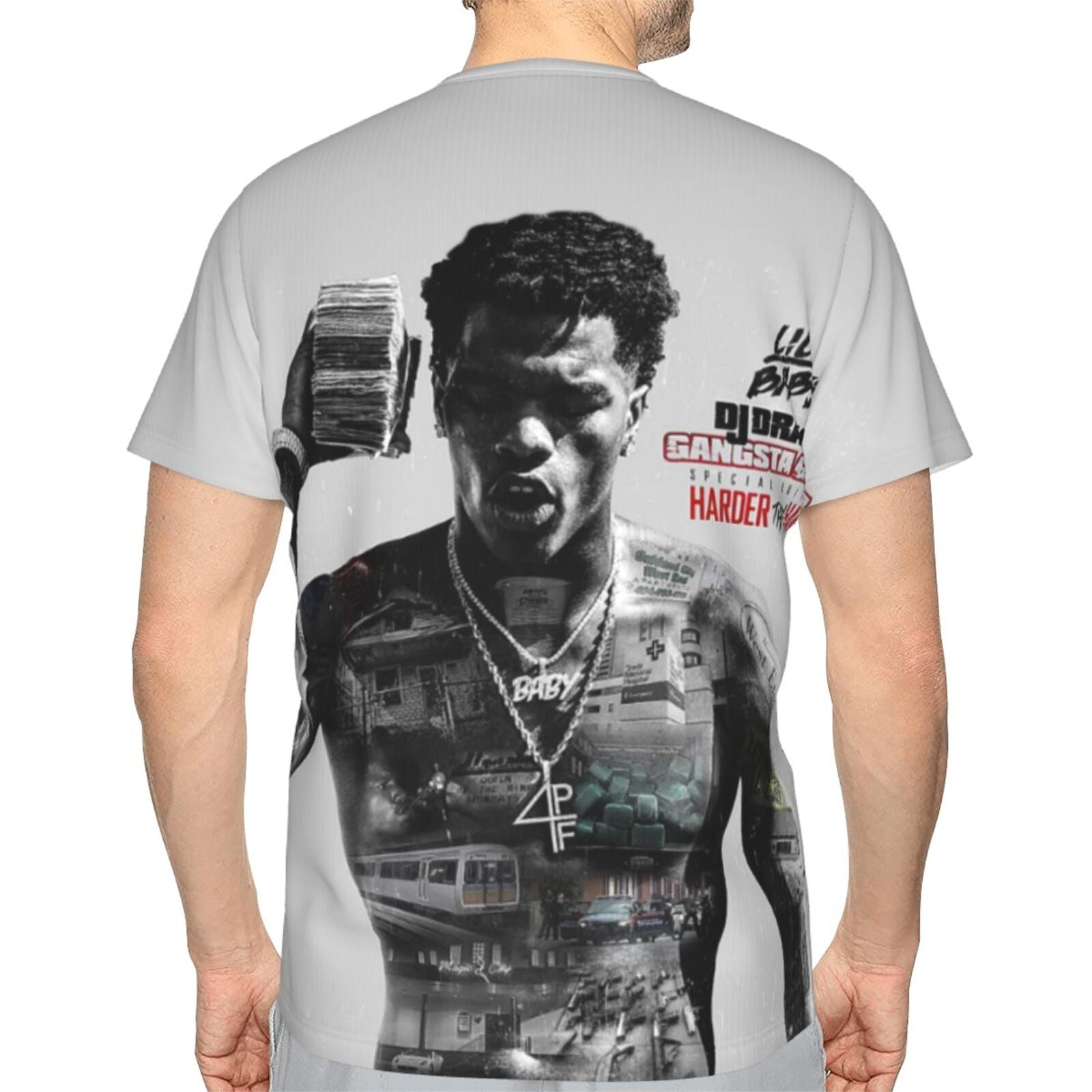 Lil Baby 4pf Unisex 3d Pattern Printed Short Sleeve T-Shirts