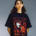 thumbnail image 4 of Camiseta Kawaii Hello Kitty Anime Sanrio Y2K algodón puro manga corta moda calle americana Retro suelta amantes Top, 4 of 4