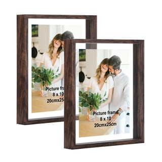 ORIVAN 2 Pack 4x6 Double Picture Frames Hinged Folding Photo Frames with  Glass Vertical Stand Frames (Grain)