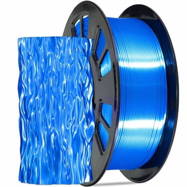 DO3D Silk Blue PLA Satin Shiny 3D Printer Filament 1.75mm Diameter 1kg Spool 2.2lbs for FDM 3D Printers
