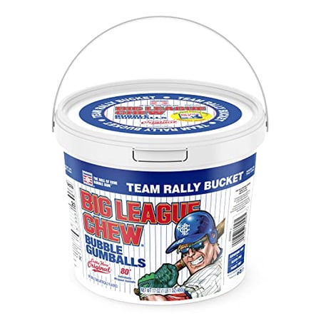 Big League Chew - Original Bubble Gum Flavor + 80pcs Individually Wrapped Gumballs + For Games  Concessions  Picnics & Parties