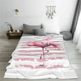 thumbnail image 5 of Cauagu Flamingo Pattern Flannel Bed Blankets,Fleece Blanket Comfortable Air Conditioning Blanket for Sofa Bed Travel Couch & Living Room -50"x40", 5 of 8