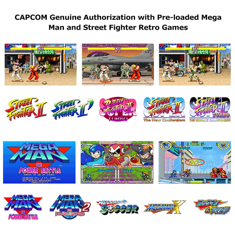 RETRO STATION Capcom Arcade Machine, 10 Pre-Loaded Games, 8 Inch