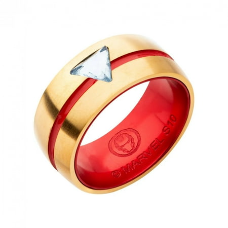 Marvel Iron Man CZ Arc Reactor Ring – Officially Licensed Marvel Collectible Enamel Ring Size – 11