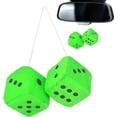 thumbnail image 1 of HUGFEGWE Car Interior Hanging Fuzzy Dice - Mirror Hanging Couple Fuzzy Plush Dice | Auto Rear Mirror Plush Pendant | Lorry Rear View Mirror | Colorful Heart Embroidered Fuzzy Plush Dice CJB91-4565, 1 of 7