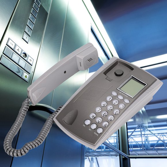 Sonew Landline,CKX-071 Wall Mount Desktop Corded Telephone Phone Mute Home Office Hotel Call Center Gray, Office Corded Telephone