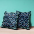 thumbnail image 2 of Mughal Art Indoor/Outdoor Pillow in Indigo Green Red 18x18, 2 of 4