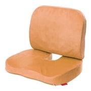 Memory Foam U Cutaway Back Lumbar & Coccyx Support Pillows Deep Seat Cushion Set Two Piece Set Sciatica & Pain Relief Seat Chair or Car Cushion Blue