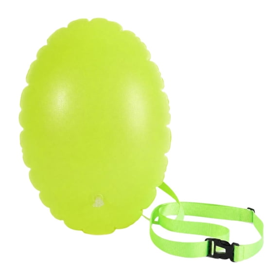 jeetily Swim Buoy Float Practical PVC Floating Open Water Swimming Float Inflatable Buoy Fluorescent Green