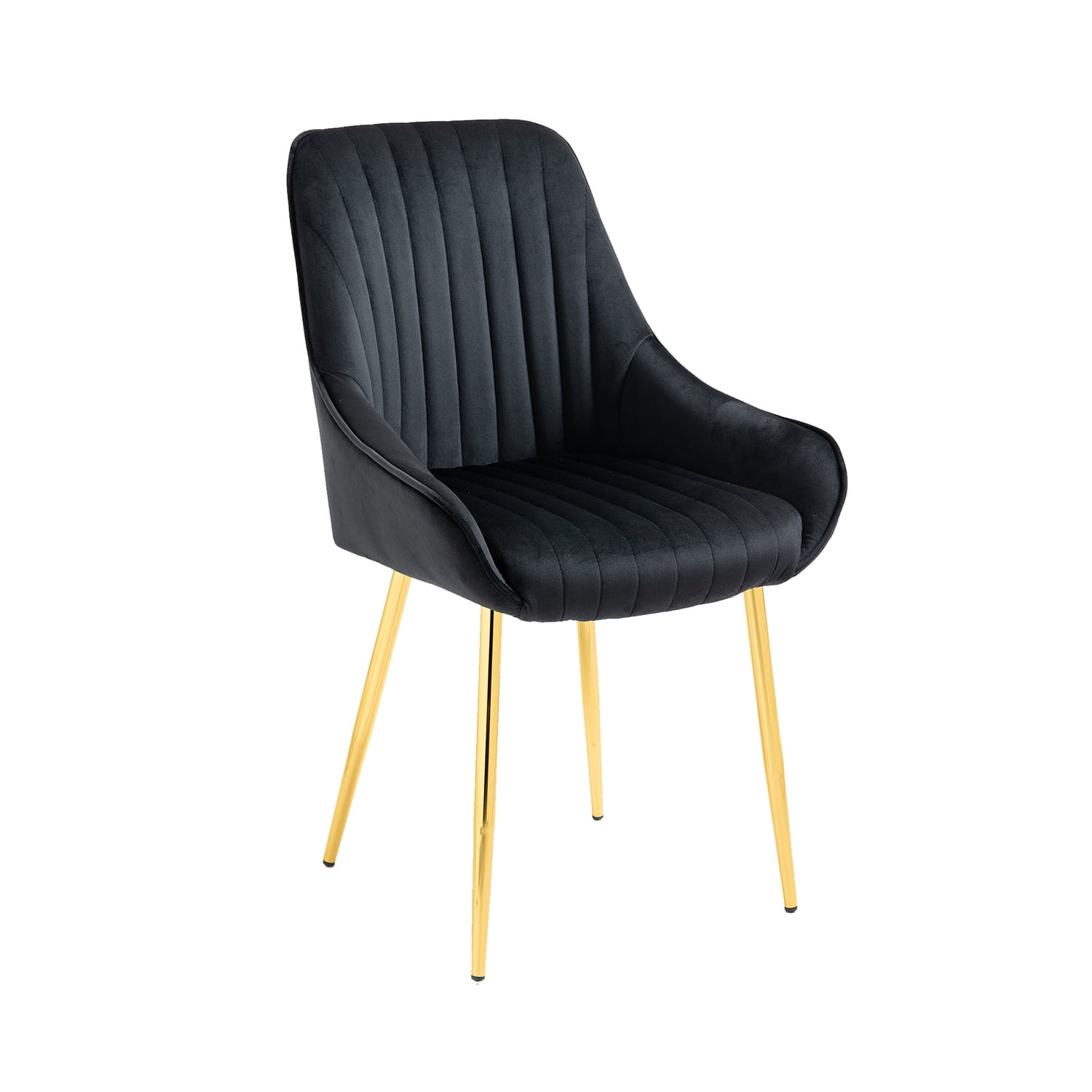 Kepooman Modern Mid-Century Side Chair with Natural Metal Legs for Kitchen, Living Dining Room, Set of 1, Black Kepooman Modern Mid-Century Side Chair with Natural Metal Legs for Kitchen, Living Dining Room, Set of 1, Black