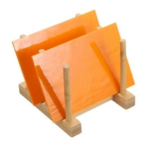 Uxcell 4 x 6" Stained Glass Sheets 2 Sheets Transparent Art Glass Orange-Red