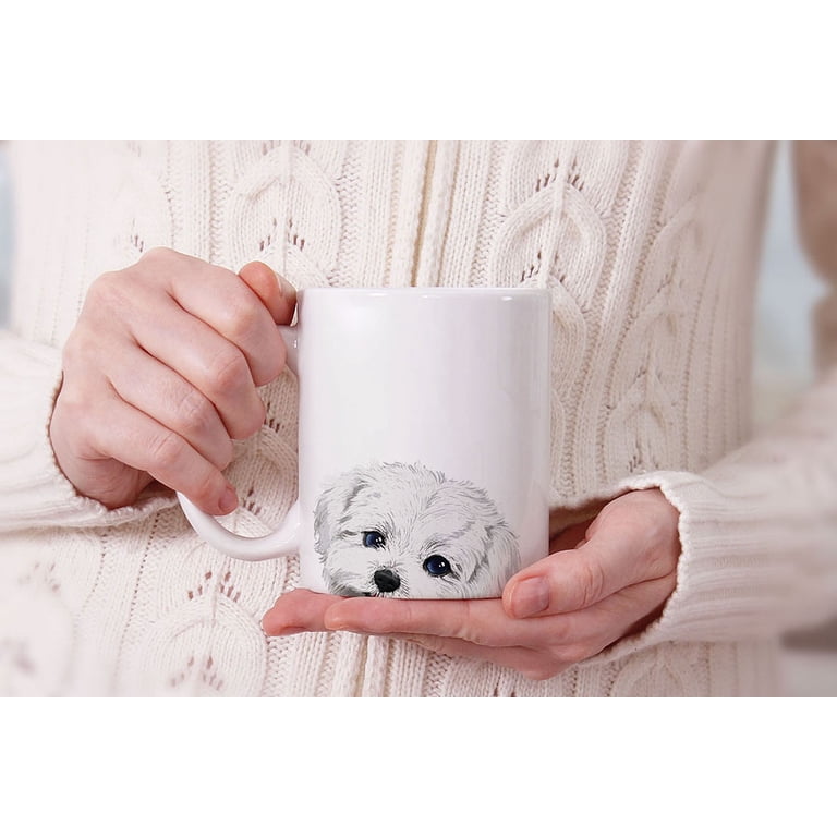 Dog Desgn Ceramc Travel Mug Home Tea Coffee Cup Wth Handgrp, 11 OZ Dog Desgn Ceramc Travel Mug Home Tea Coffee Cup Wth Handgrp, 11 OZ