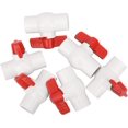 thumbnail image 4 of 6 piezas 1/2 "válvula de bola de PVC válvula de cierre de tubería de agua con mango en T rojo para líneas de suministro de agua fría, sistema de instalación de tuberías de riego (enchufe x enchuf, 4 of 4