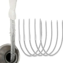 Drain Cleaner Tool 5 Pack | 17.7 Inch Flexible Plastic Snake for Sink Shower Tub Drain Clogs | Hair Removal Unclogging Stick for Kitchen Bathroom Plumbing