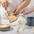 thumbnail image 5 of JUNZHIDAO Butter Crock for Counter with Water, French Butter Keeper for Spreadable Butter Ceramic Butter Dish with Lid for Countertop, Butter Container Holder, Home Kitchen Decor (Black Marble, M), 5 of 7
