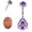 Purple, variant on Gold Belly Button Ring G23 Titanium Hypoallergenic 14G belly ring for Women Men Teardrop Navel Piercing Jewelry 10mm Barbell With Cubic Zircon
