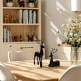 thumbnail image 3 of WYZCTTD 2Pcs Resin Reindeer Sculpture Ornament , for Home Decor，Black, 3 of 8