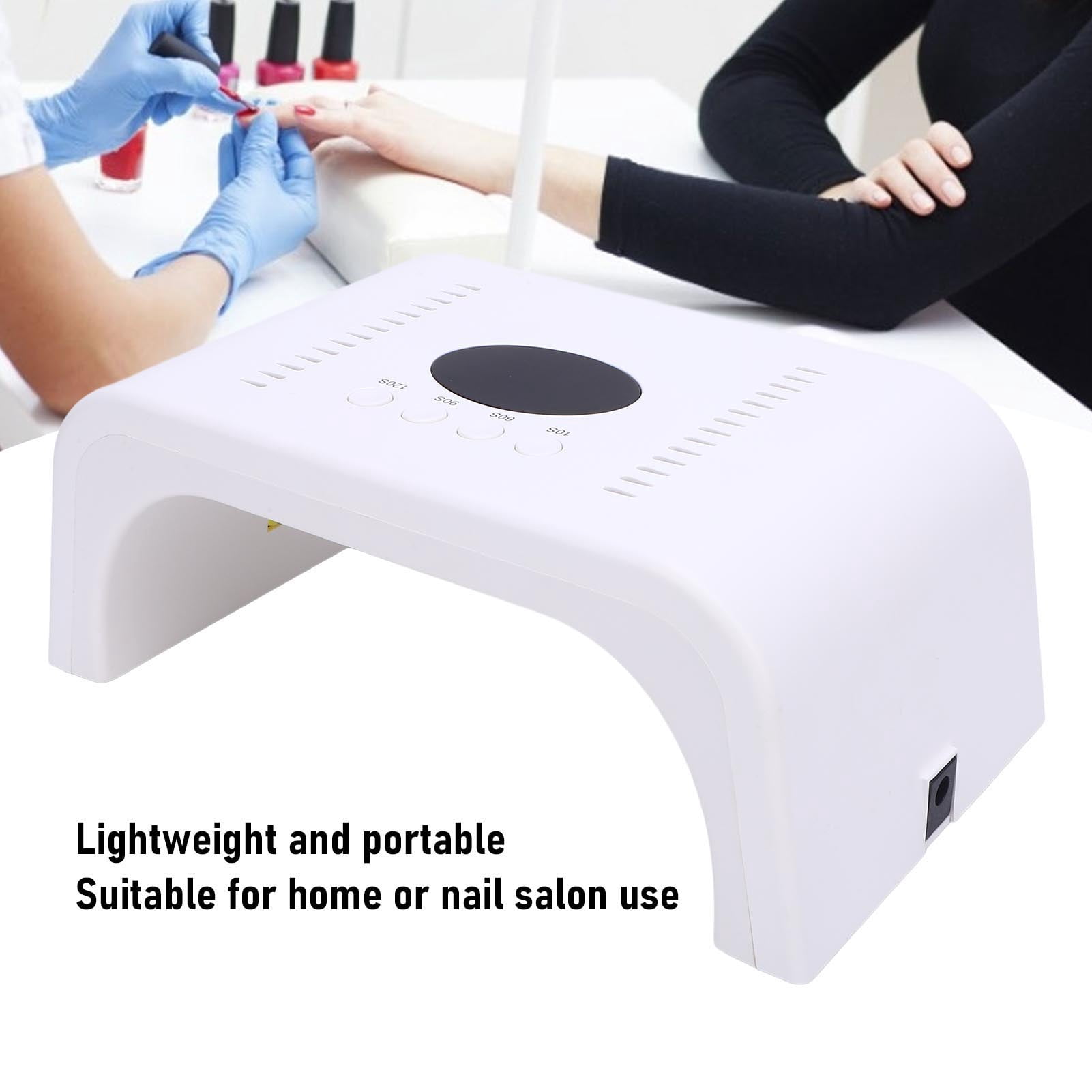 M Buder Premium Portable LED Nail Lamp Fast Curing Nail Dryer Manicure Light Machine with 24pcs Lamp Chips for Home and Professional Salon Use EU Plug