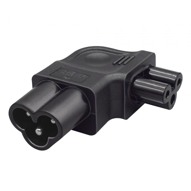 crativent IEC320 C6 Male To C5 Female Converter Efficient Power Adapter Compact For Easy Carry And Storage Space Saving UPS Socket
