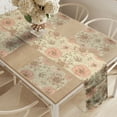 thumbnail image 2 of Ambesonne Floral Table Runner & Placemats, Exotic Hibiscus Plant, Placemat 4 pcs + Runner 16"x90", Coral Tan Brown, 2 of 2