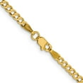 thumbnail image 4 of Auriga Fine Jewelry 14K Yellow Gold 3.1mm Cuban Chain Necklace 22inch for Women, 4 of 5