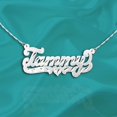 thumbnail image 3 of Sterling Silver Personalized Name Necklace with Name of Your Choice - Custom Name Necklace - Made in USA, 3 of 4
