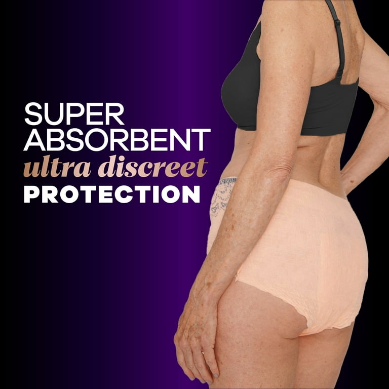 Always Discreet Boutique Incontinence Underwear, Maximum Protection, S/M,  Rosy, 20 Ct 
