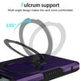 thumbnail image 4 of Cowithday iPhone 15 Case with Magnetic Ring Stand, [Magnetic Ring Holder] [Military Drop Protection] [Non-Slip Grip] Shockproof Soft Edge Phone Case Cover for iPhone 15 6.1" 2023, Darkpurple, 4 of 9