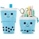 thumbnail image 1 of Boba Lindo estuche de pie para niños, caja de lápices emergente, bolsa de maquillaje, regalo de Navidad para niños, organizador de bolígrafos, bolsa de cosméticos, papelería Kawaii (azul), 1 of 3