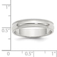 thumbnail image 2 of 925 Sterling Silver Solid Polished Half Round 5mm Milgrain Band Size 7 Ring for Women and Men, 2 of 2