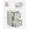 thumbnail image 4 of VASAGLE File Cabinet, Filing Cabinet with 2 File Drawers, Printer Stand, Fit A4, Letter Size, Hanging File Folders, Modern Farmhouse Style, for Home Office, Study, Rustic White UOFC048T73, 4 of 6